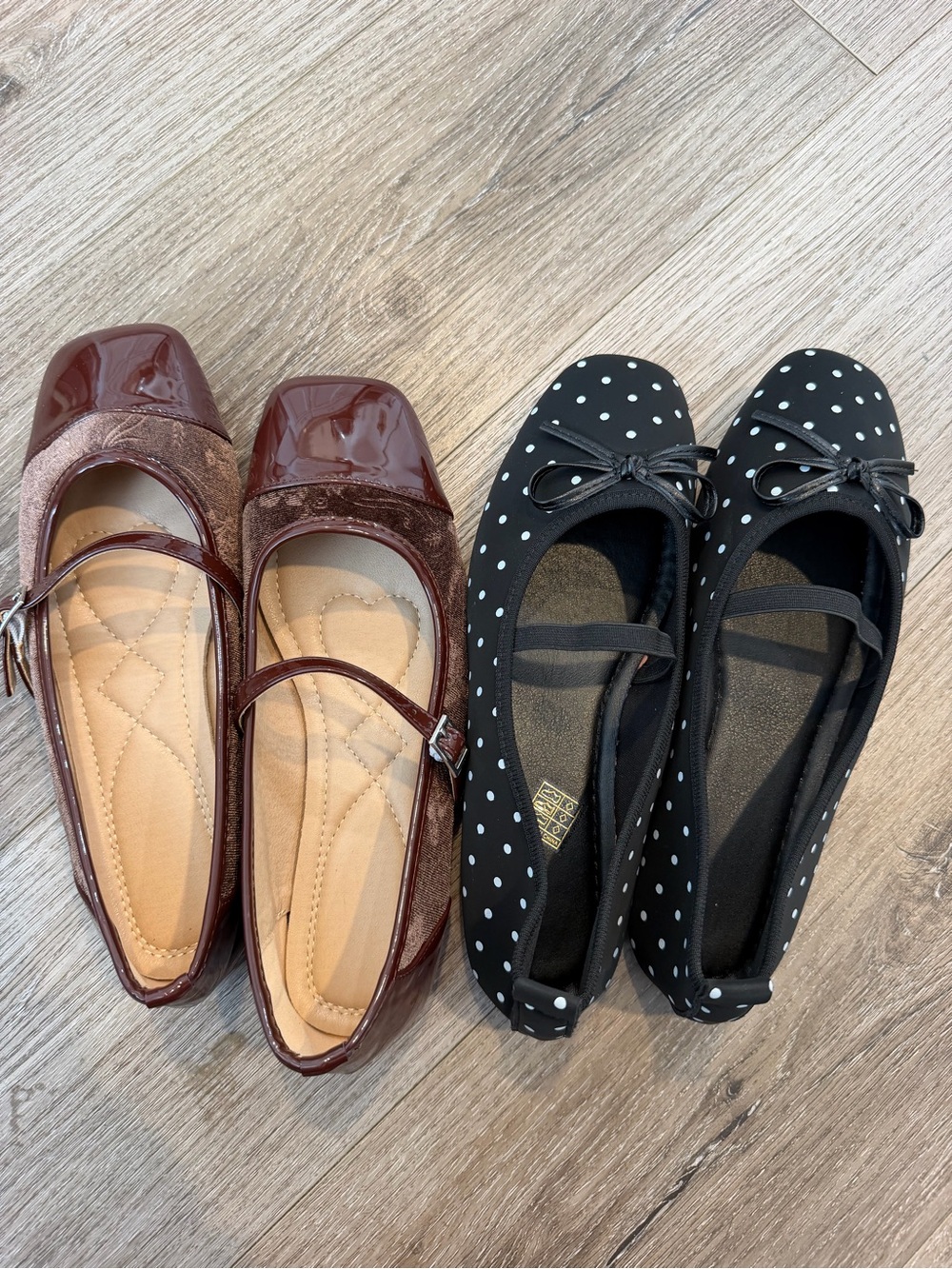 Black Polka Dot Ballet Flats - Women's Slip-On Flats